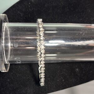 Avon Elegant Silver Tone Bracelet with Clear Stones